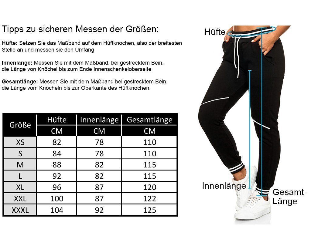 L.gonline Freizeitanzug Damen Jogginganzug, Hose und Kapuzenjacke, 100% Baumwolle, Italy (Kapuzenjacke mit Reißverschluss, Hose, 2-tlg), Fitness Freizeit Casual