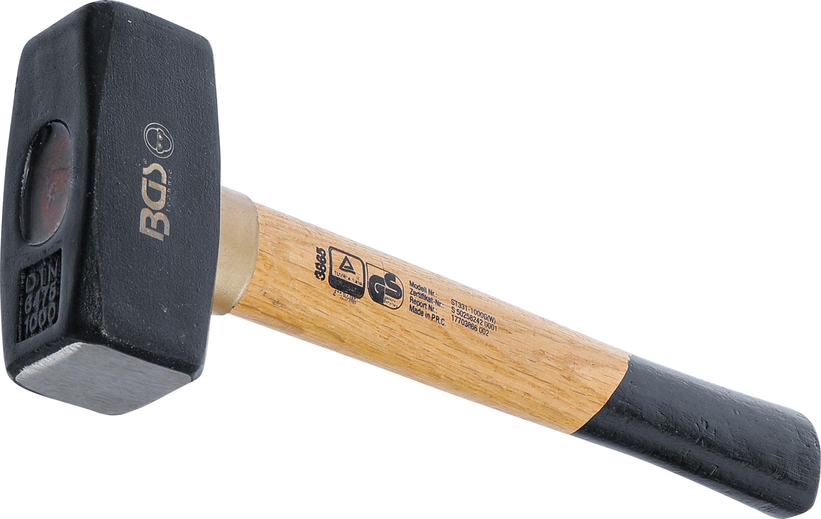 BGS technic Hammer Fäustel, Holz-Stiel, 1000 g