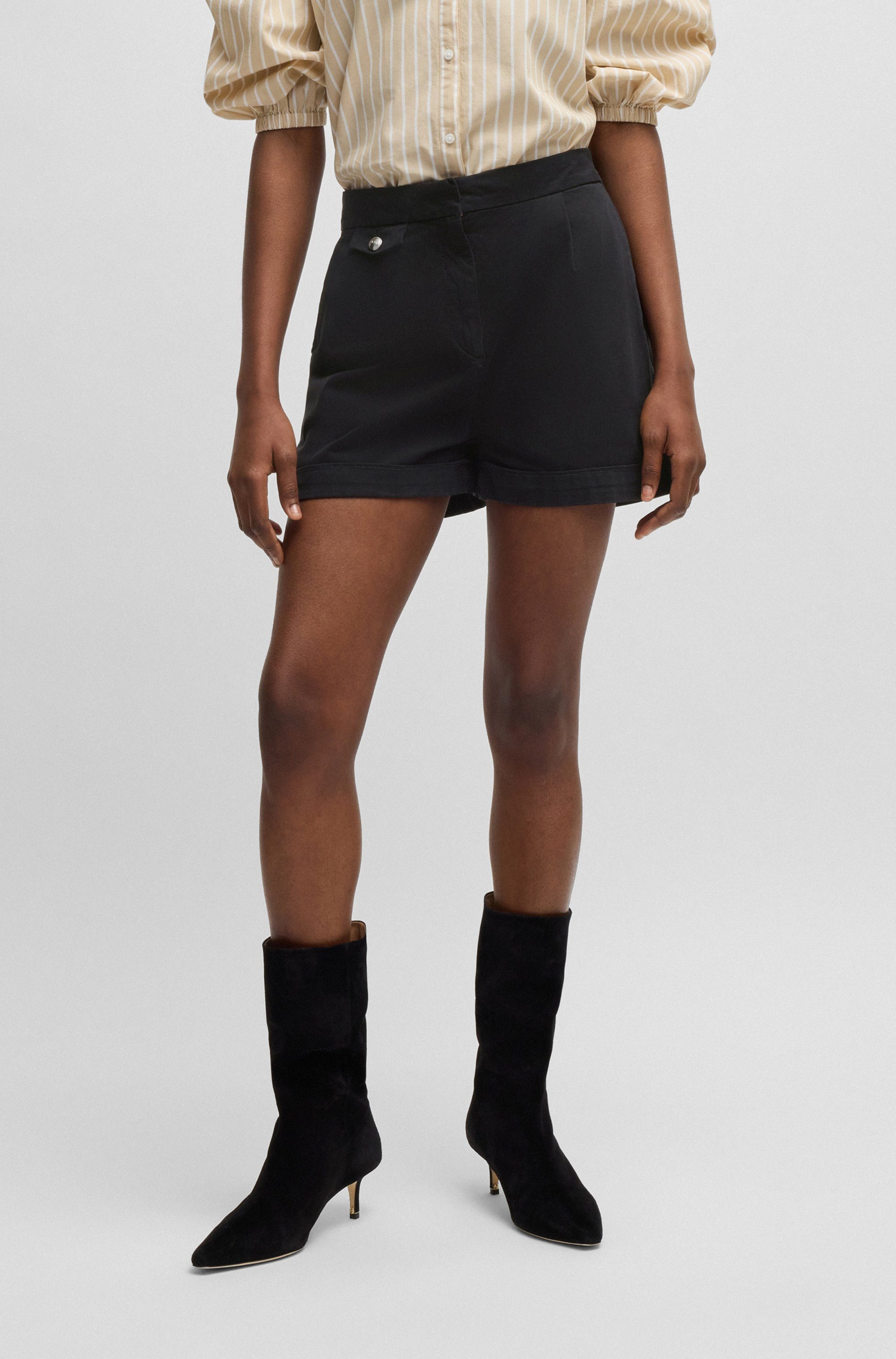 BOSS ORANGE Shorts Taschi Premium Damenmode mit BOSS Metall Logo günstig online kaufen