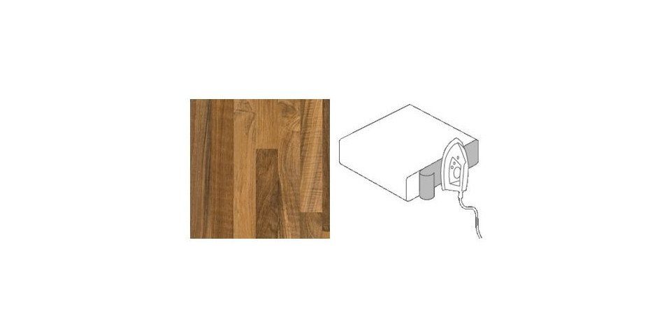 GetaLit Abschlussleiste Getalit Umleimer Butcherblock-Optik Nussbaum günstig online kaufen