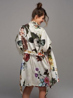 Essenza Kimono Fleur, Kurzform, Baumwolle, Kimono-Kragen, Gürtel, mit wunderschönem Blumenprint