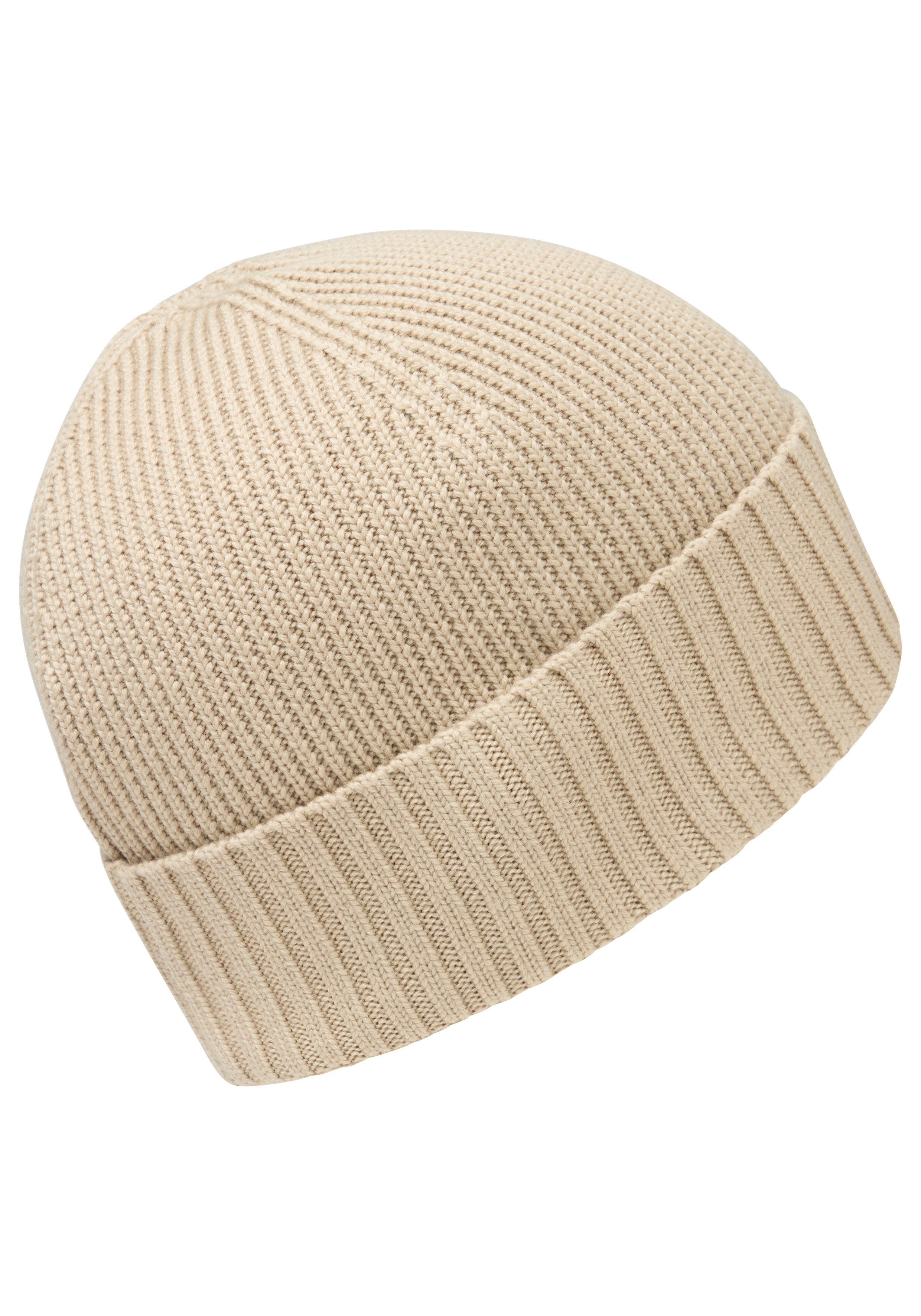 BOSS Beanie Flavio aus Rippenstrick günstig online kaufen