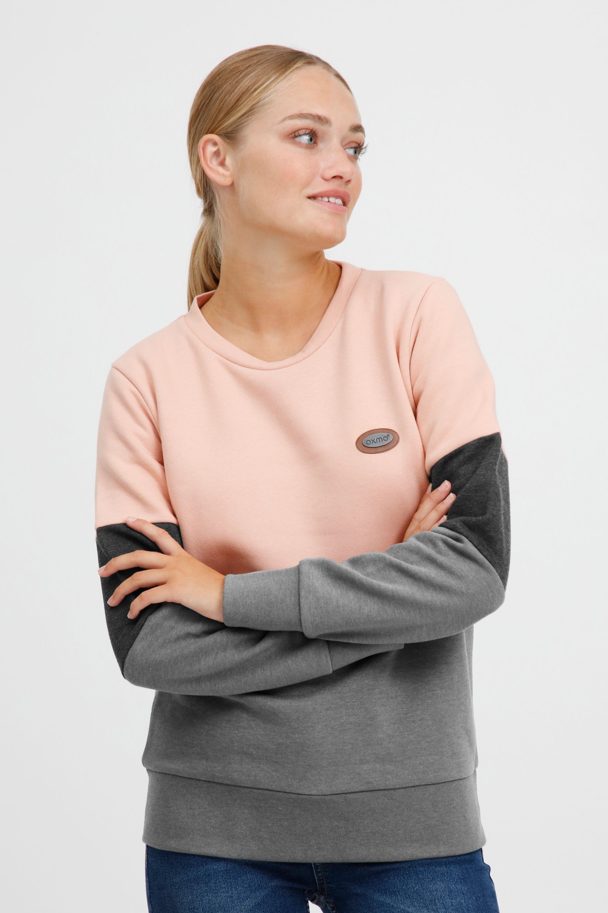 OXMO Sweatshirt OXTrine Modisches Sweatshirt im Colorblock-Design günstig online kaufen