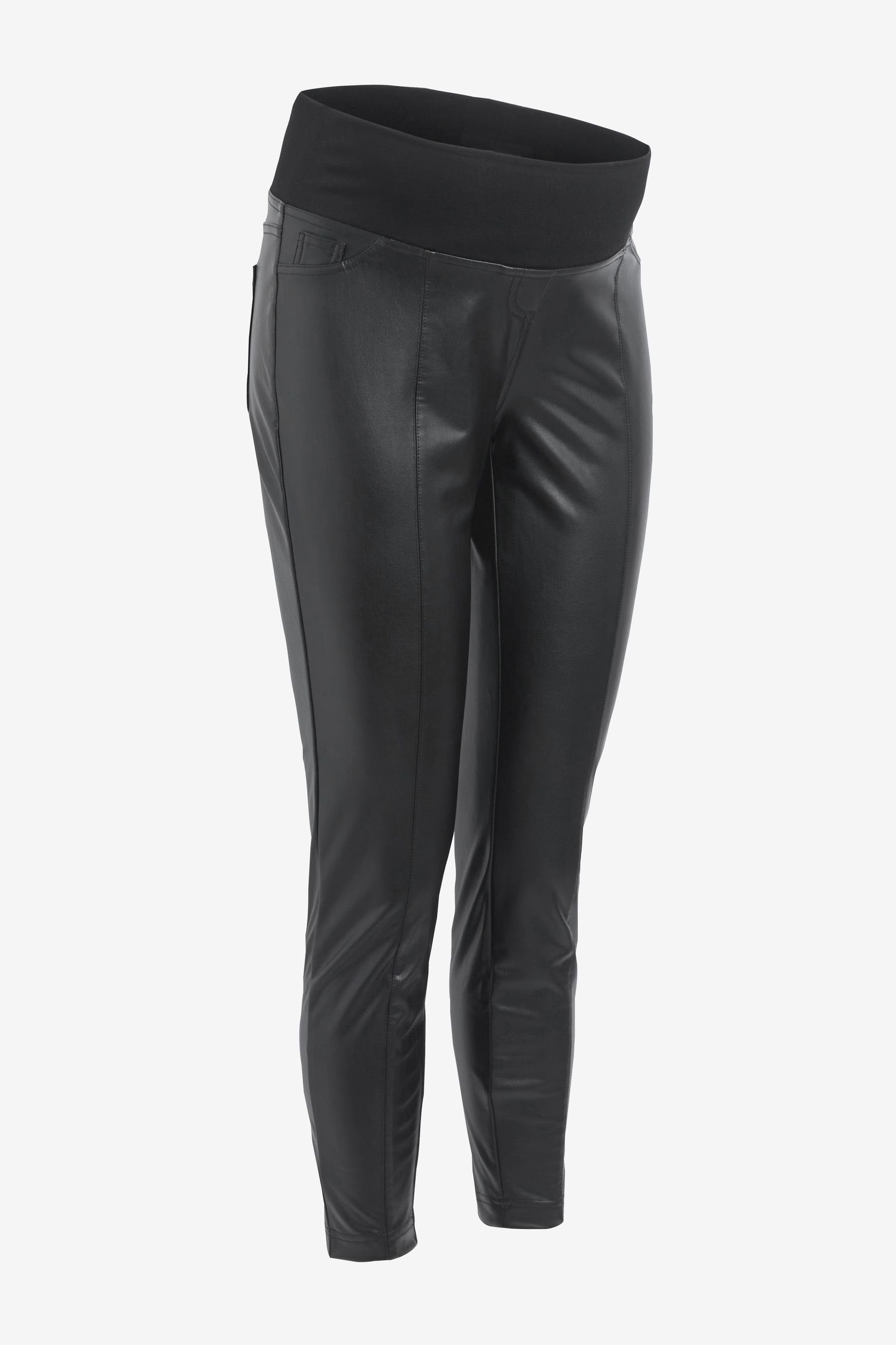 Umstandshose Nahtlose Umstandshose aus Kunstleder Skinny Fit