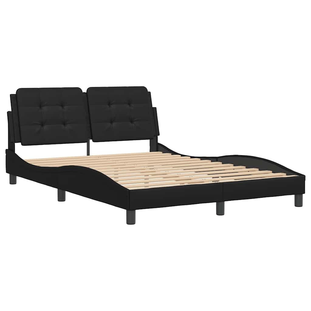 Bett Bettgestell ohne Matratze "Zadar" Schwarz 120x200 cm Kunstleder
