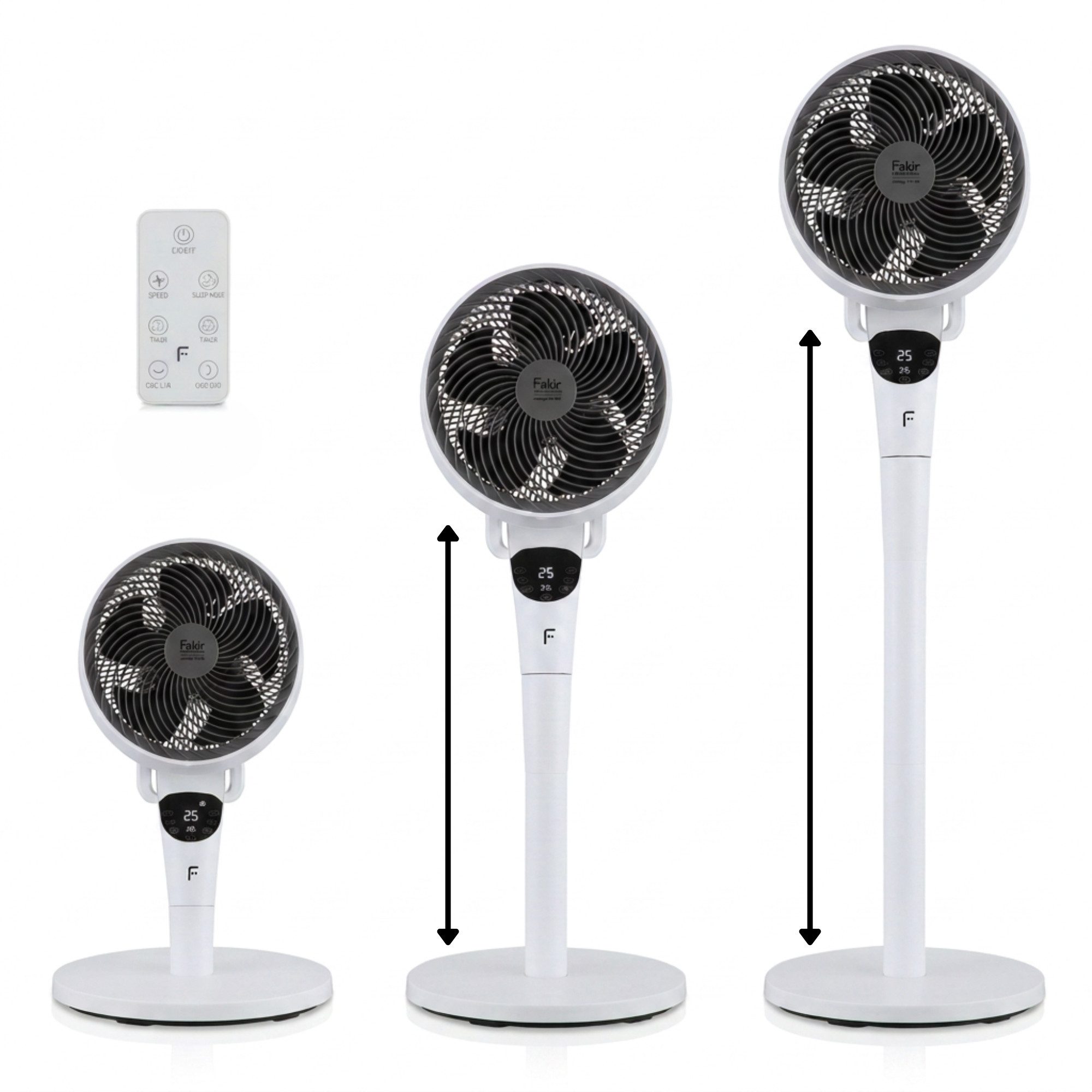 FAKIR Standventilator Stand Tisch Ventilator 2in1 prestige VC550 3D Oszilation