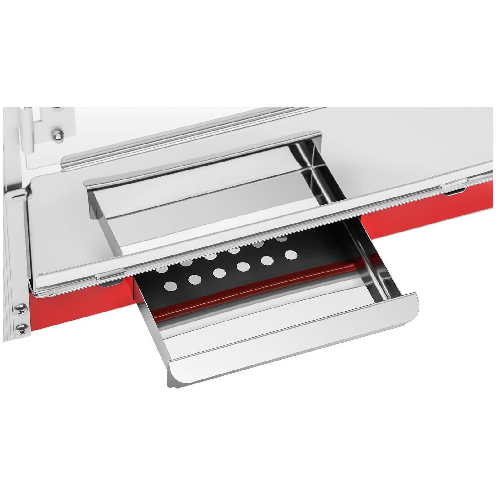 Royal Catering Popcornmaschine Popcornmaker 1300 W 5 kg/h rot Popcornautomat Teflonbeschichtung – Bild 4 von 5