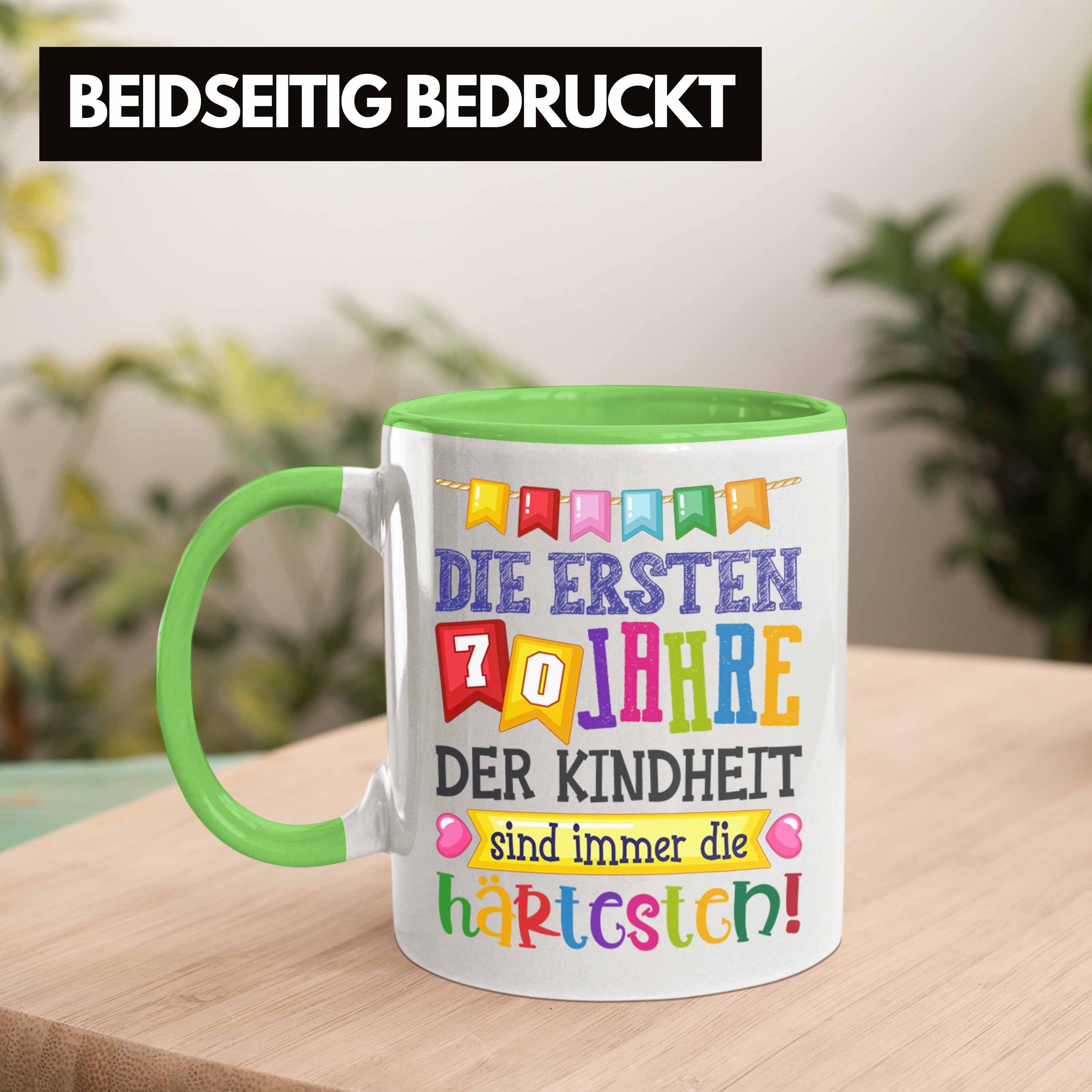 Opa Geschenk Spruch Trendation Grün 70. Tasse 70er - Oma Tasse Geschenkidee Geburtstag Trendation Lustig