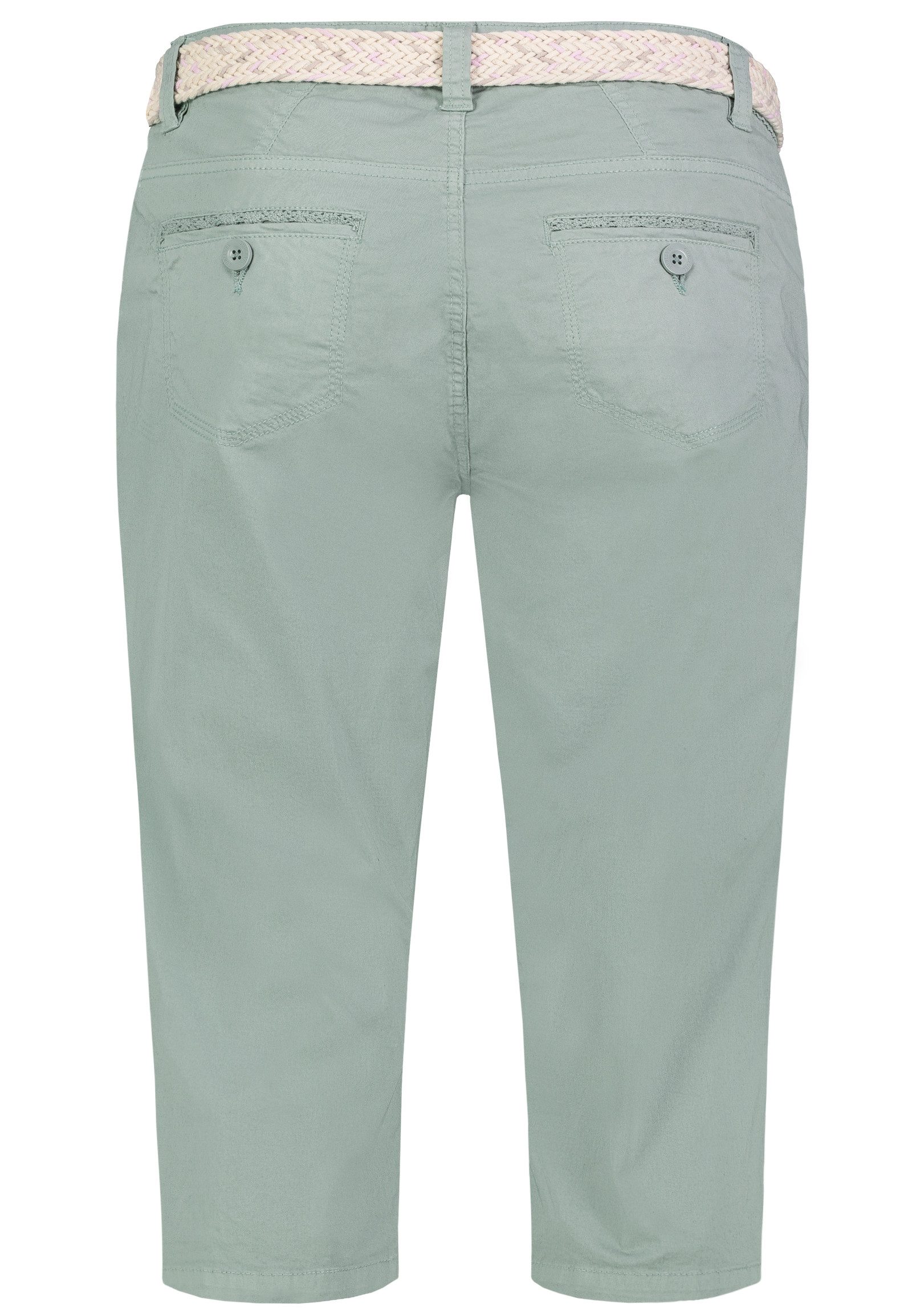 SUBLEVEL Caprihose Damen Stretch-Capri mit Gürtel Stretch-Twill-Shorts, kni günstig online kaufen
