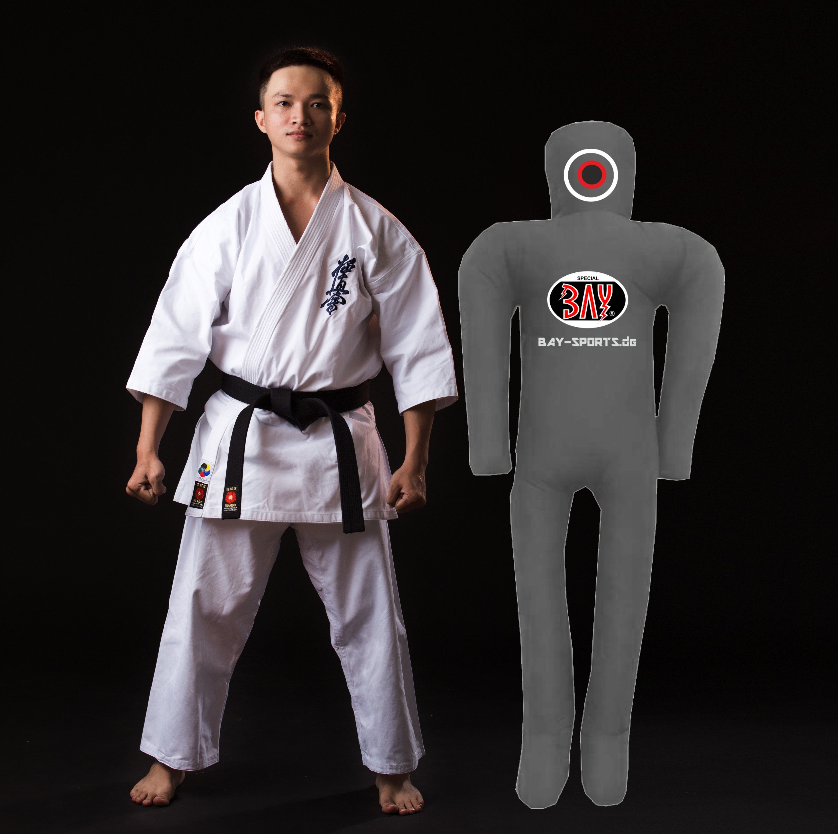 BAY-Sports Boxdummy Dummy Puppe Wurfdummy Judo MMA Grappling Nylon Ringen Ringerpuppe Wrestling (Fertig gefüllt, Fertig gefüllt), Krav Maga Trainingspartner 160 cm Fertig gefüllt 15 kg