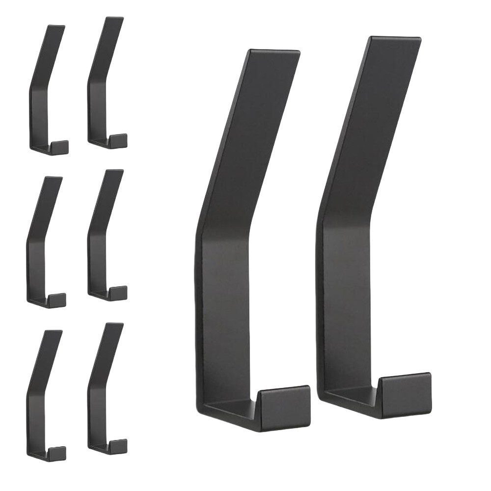 POPOLIC Крючок для одежды Handtuchhaken zum Bohren,Garderobenhaken Wand(Schwarz), (8-St), Moderne Garderobenleiste für Jacken, Mäntel, Kleidung, Schals und Mehr