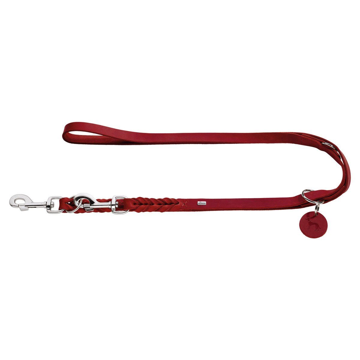 Hundeleine Verstellbare Führleine Solid Education rot