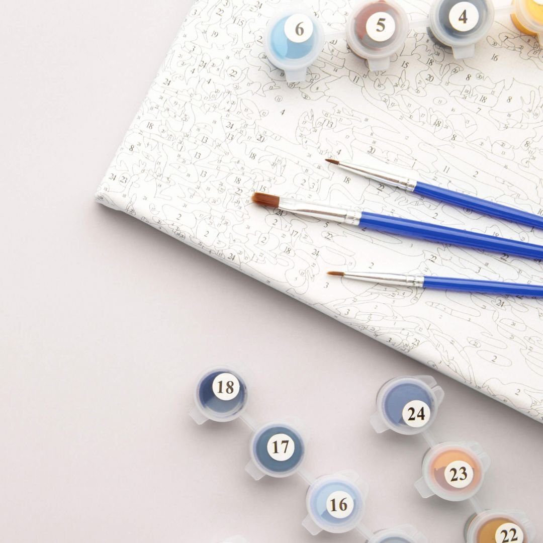 K&L Wall Art Leinwandbild Malen nach Zahlen Malset Eiffelturm Acryl 40x50cm günstig online kaufen