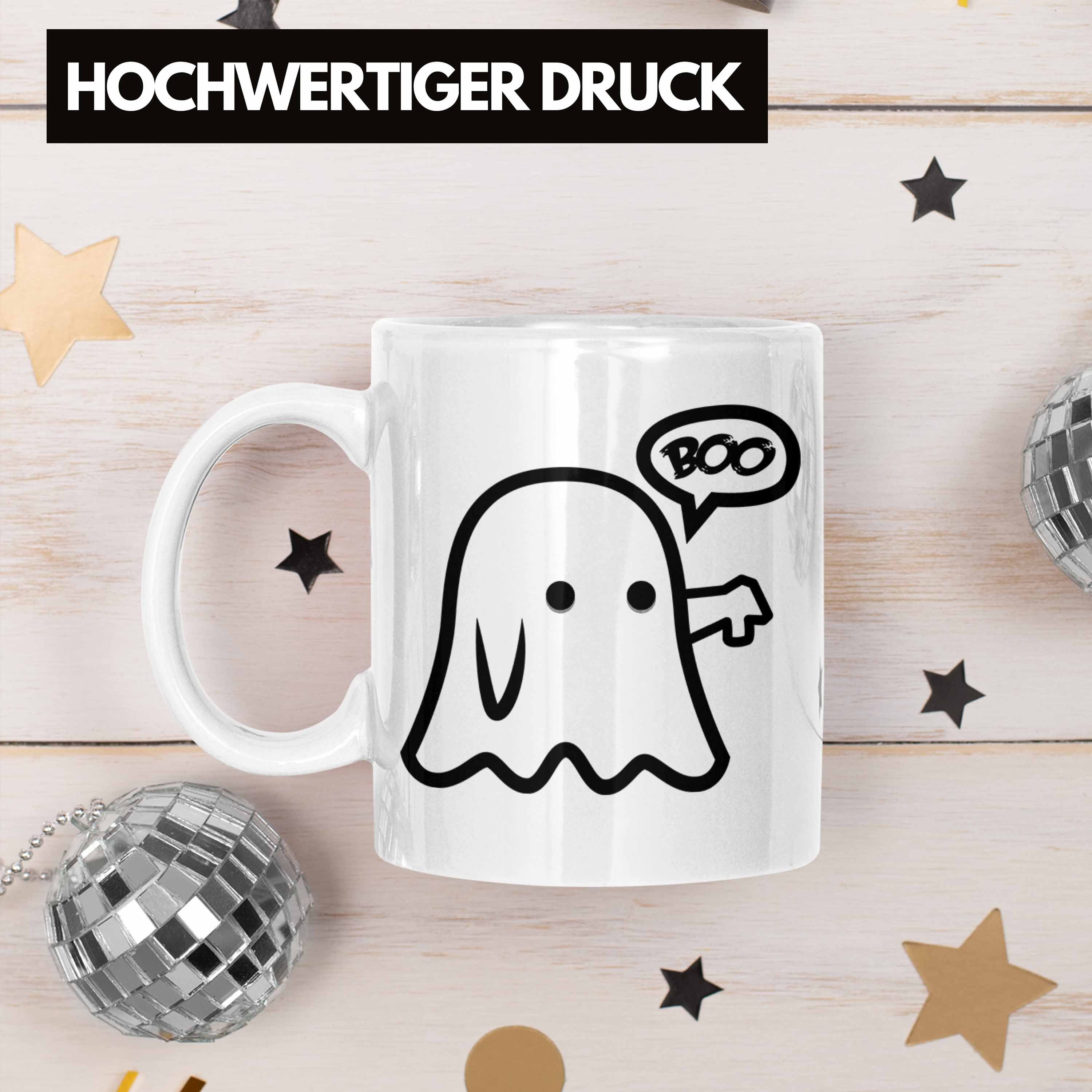 Trendation Halloween Weiss Tasse Dekoration Tasse Dabbing Kürbis Becher Skelet