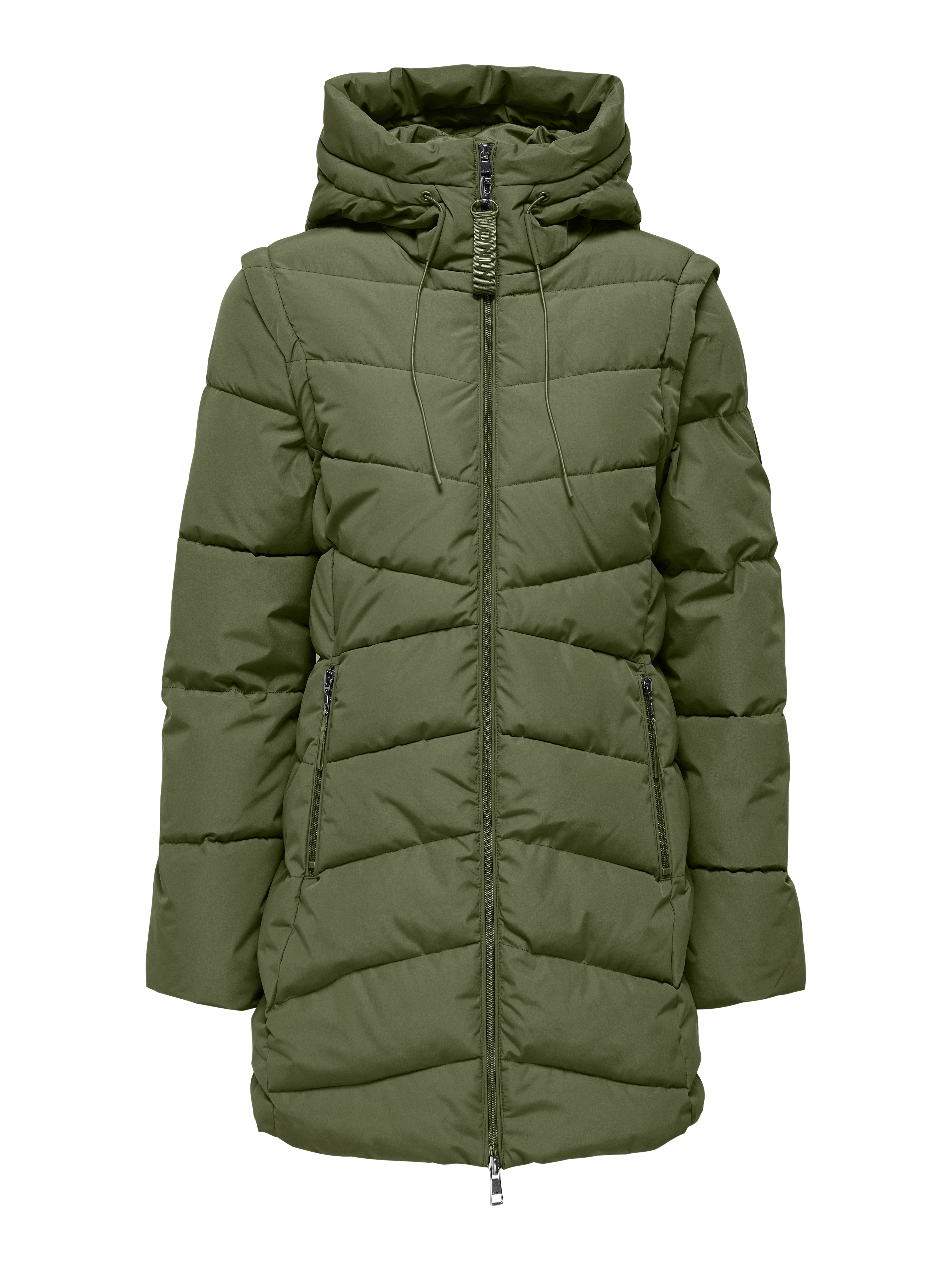ONLY Steppmantel ONLDOYLE 2-1 PUFFER COAT CC OTW Kunstfaser, auch als Steppweste tragbar