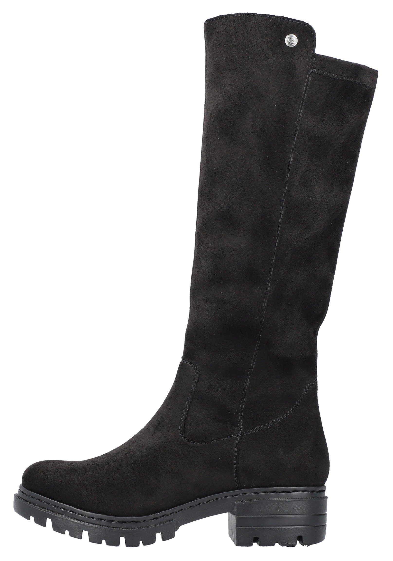 Rieker Winterstiefel, Langschaftstiefel, Blockabsatz, mit Stretch