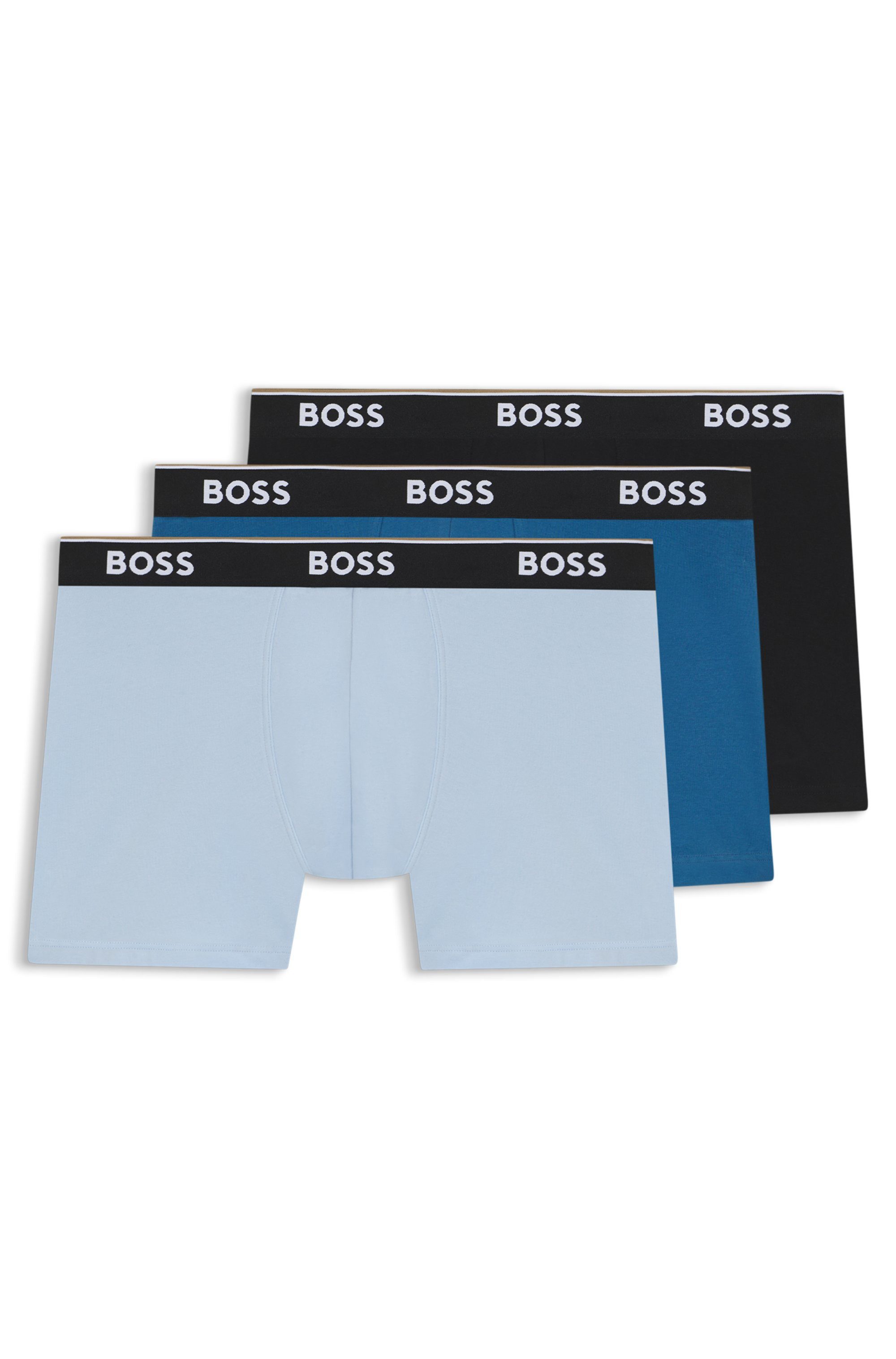 BOSS Boxershorts (Packung, 3-St) aus bequemer Stretch-Baumwolle, körpernah, mittlere Bundhöhe