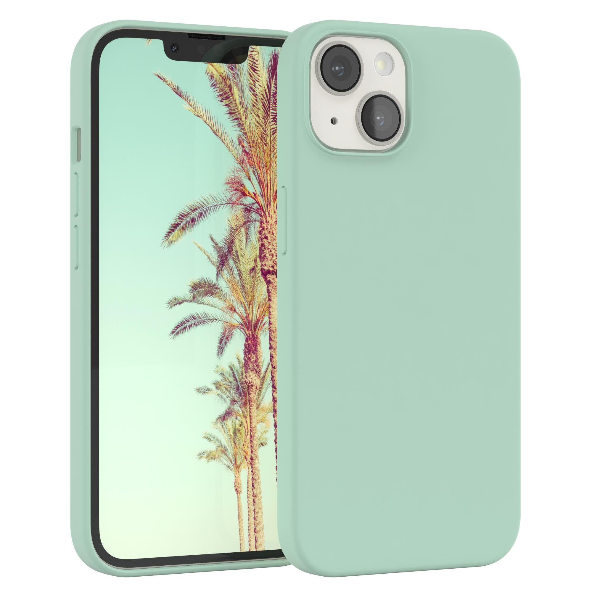 EAZY CASE Handyhülle Premium Silikon Case für Apple iPhone 14 6,1 Zoll, Cover Hülle mit Kameraschutz Bumper Case Slimcover kratzfest Mint Grün