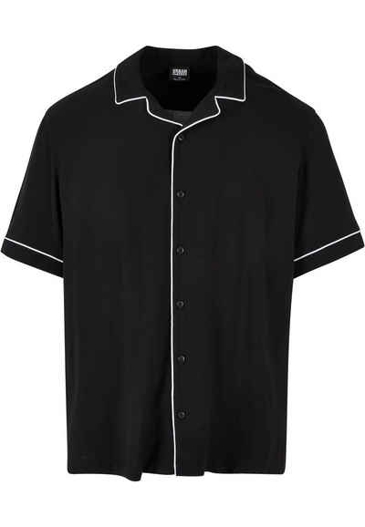 URBAN CLASSICS Langarmhemd Urban Classics Herren Bowling Shirt (1-tlg)