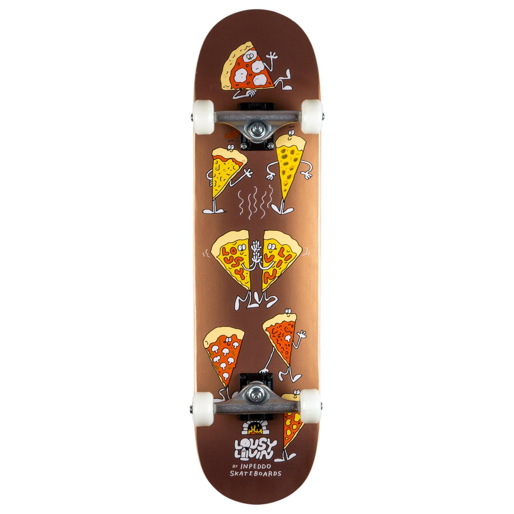 Inpeddo Skateboard x Lousy Livin Pizza 7.75' - multi