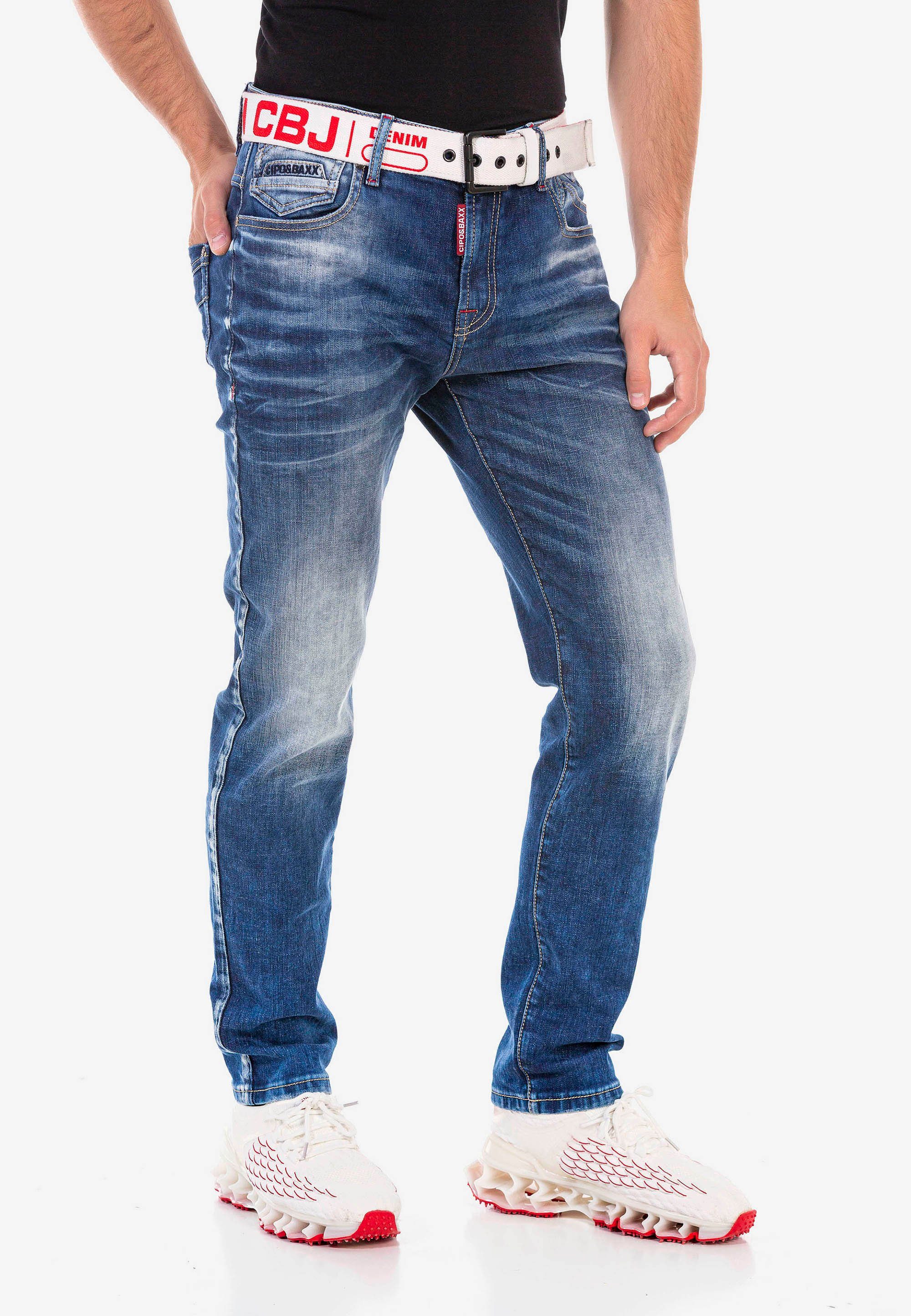 Cipo Baxx Slim-fit-Jeans tollen Stickereien mit &