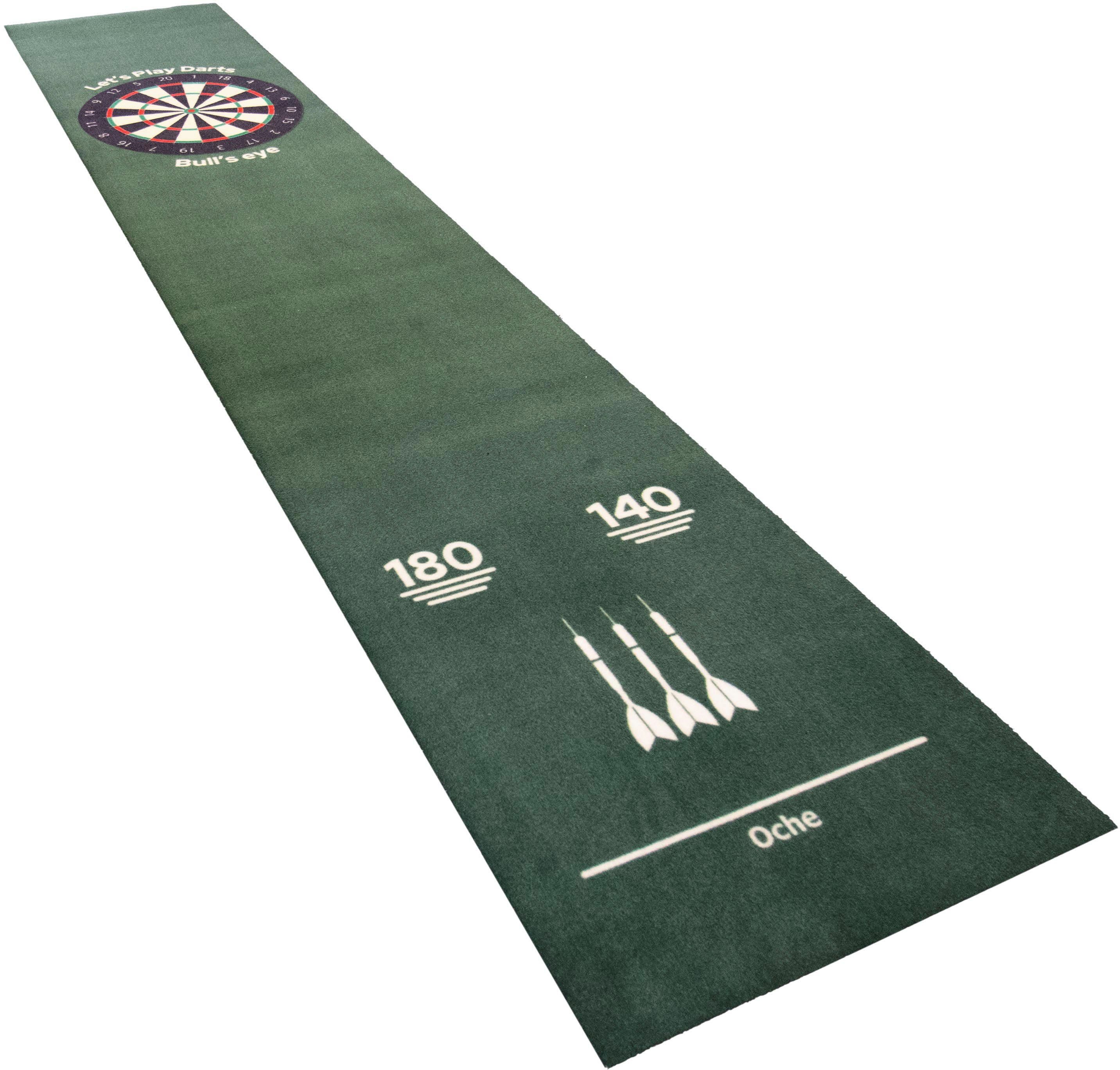 Teppich DART, Primaflor-Ideen in Textil, rechteckig, Höhe: 5 mm, Dartmatte mit offiziellem Spielabstand 237 cm, rutschhemmend grün | Bodenmatten