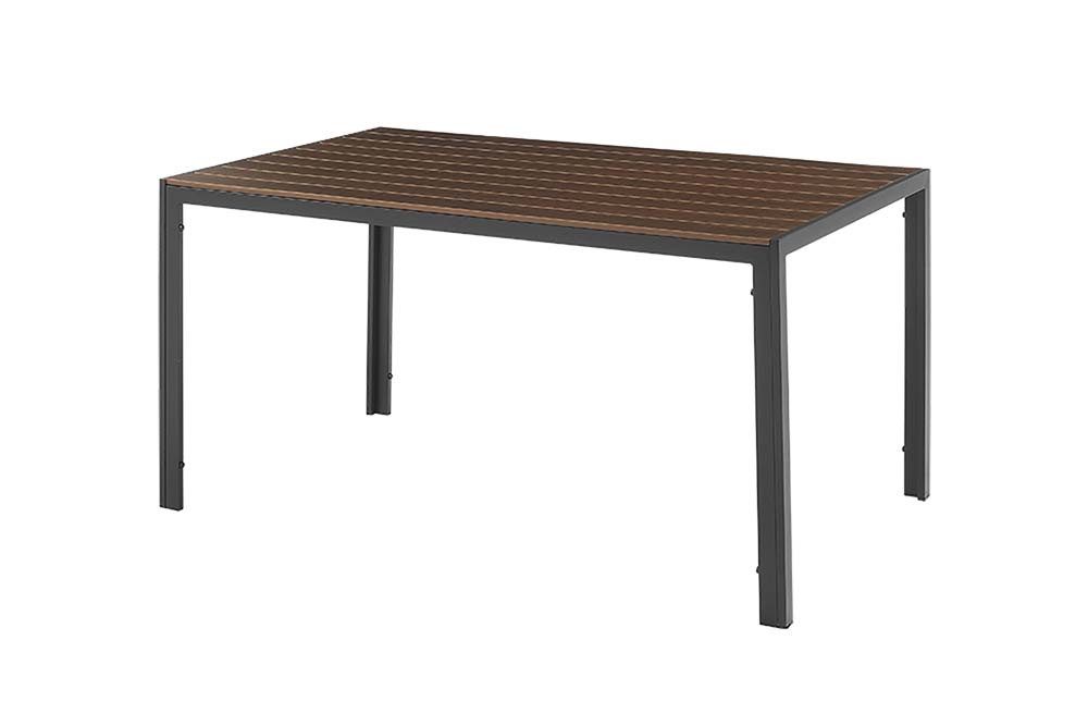 riess-ambiente Gartentisch DESIGNO 150cm dunkelbraun / schwarz (Einzelartikel, 1-St), wetterfest · Aluminium · Outdoor · Terrasse · bis 4 Personen · Design