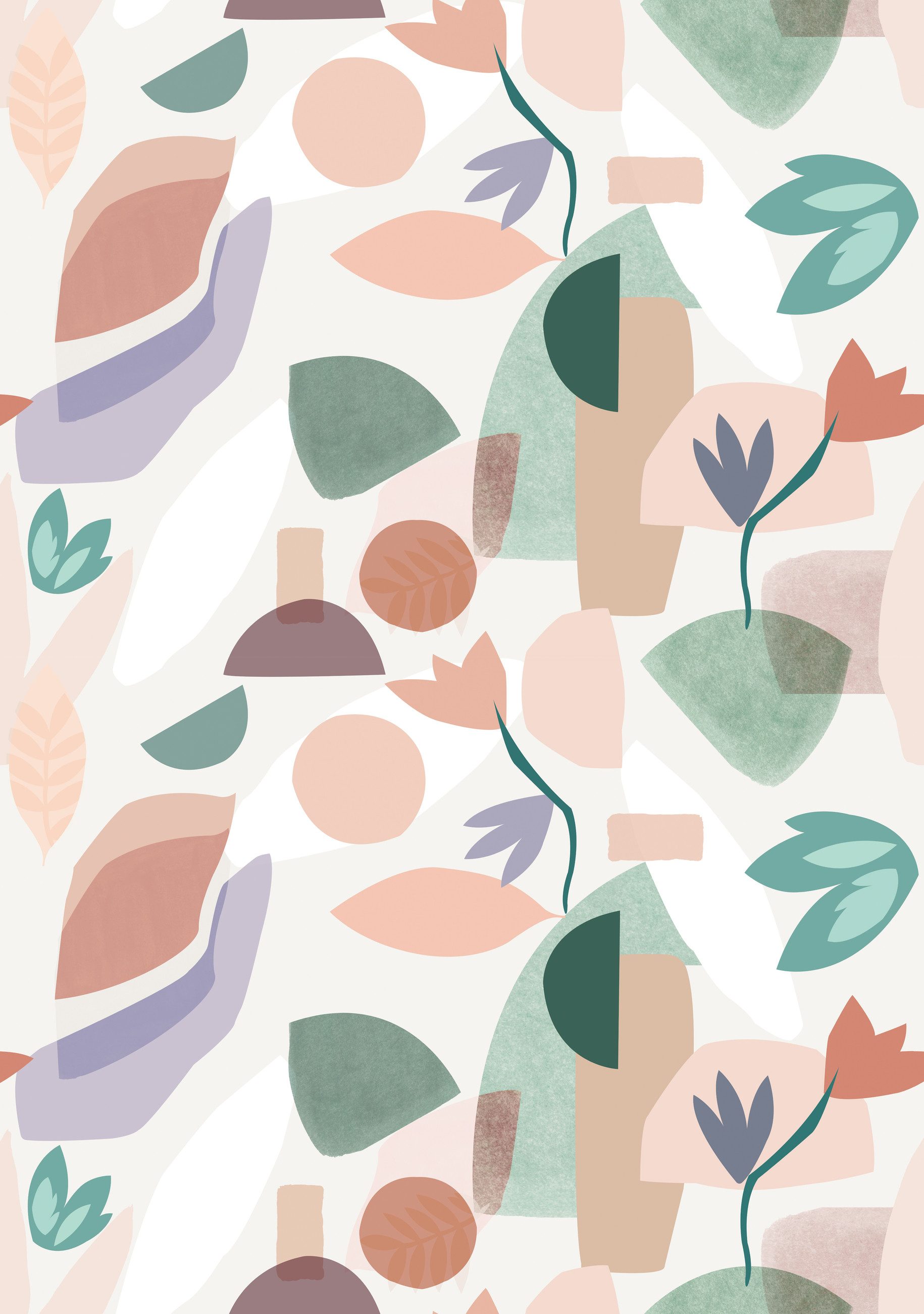 Fototapete Pieces in Grün, Roomblush - RB255