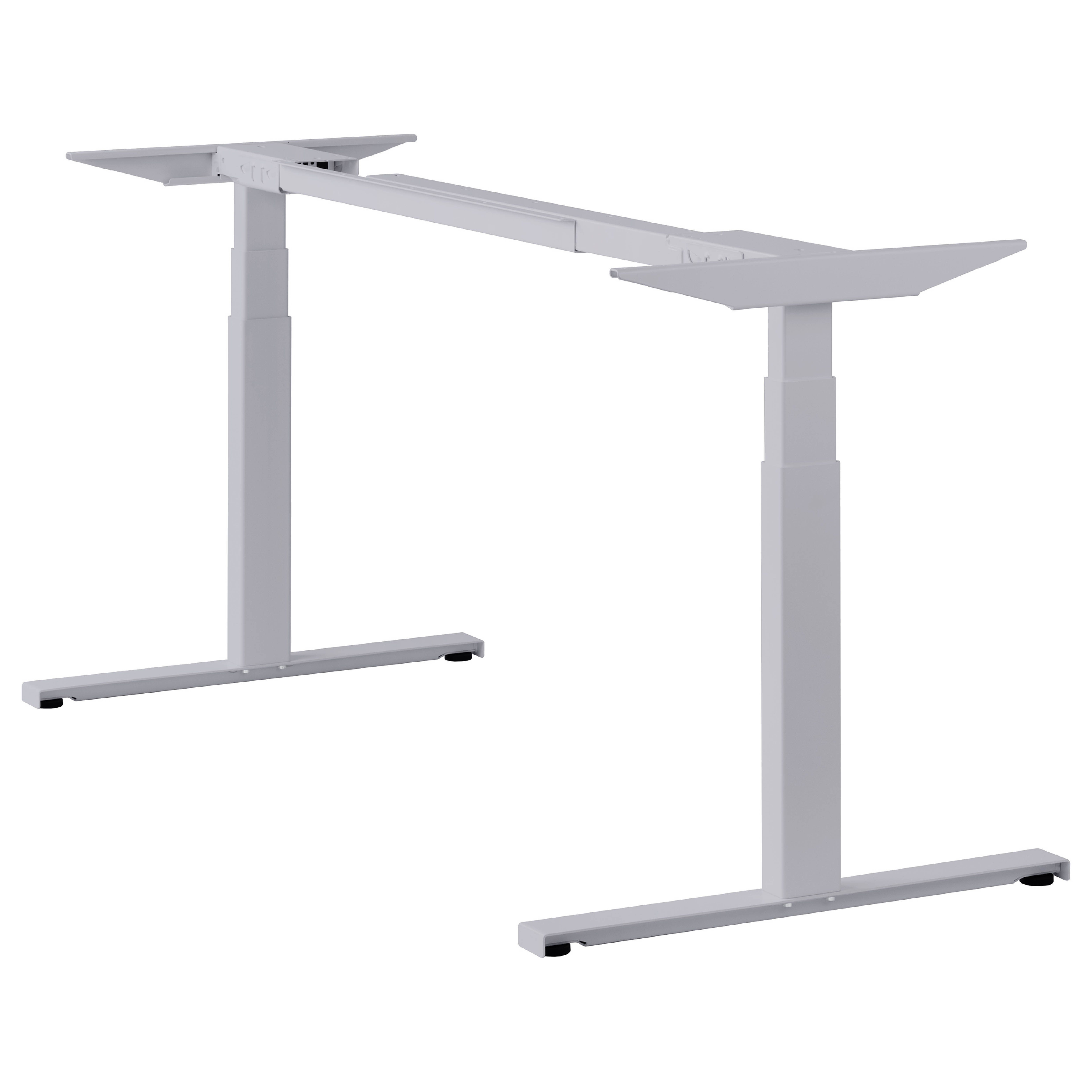 boho office® Schreibtisch Easydesk, elektrisch stufenlos höhenverstellbar in Silber - Made in Denmark