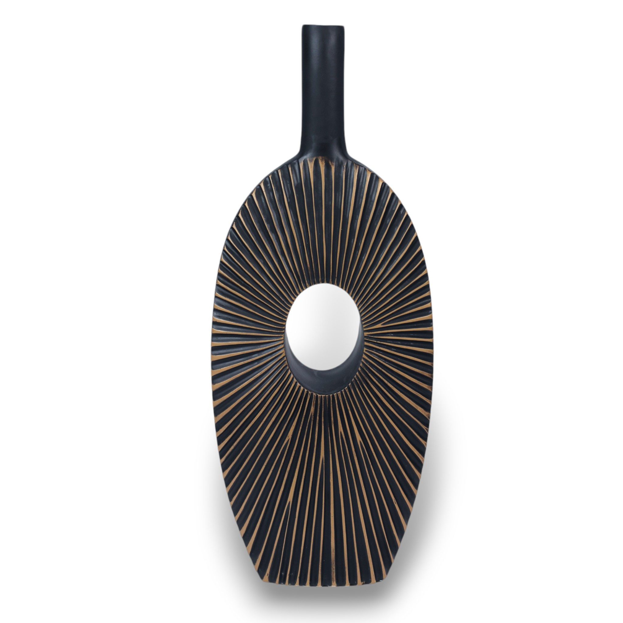 Arnusa Dekovase Blumenvase moderne Vase geriffelt Braun Dekoration, große T günstig online kaufen