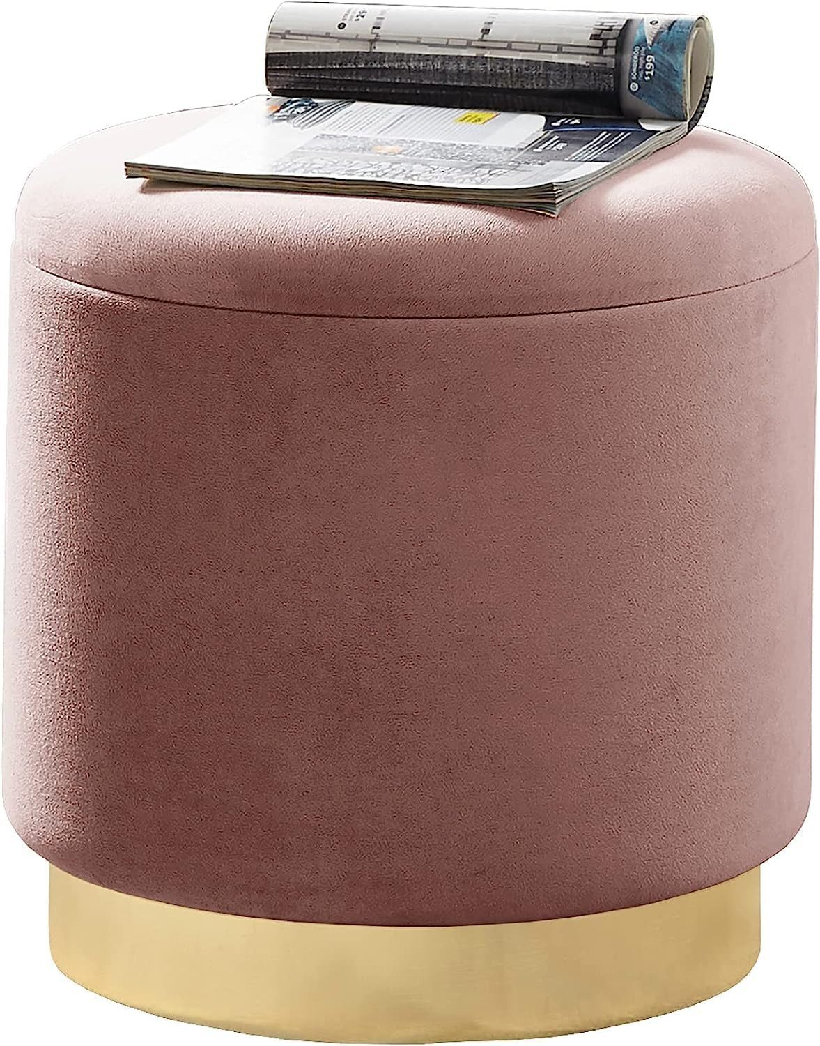 Zedelmaier Sitzhocker rund Hocker Zylindrischer Samthocker Fußbank (ZD37), günstig online kaufen