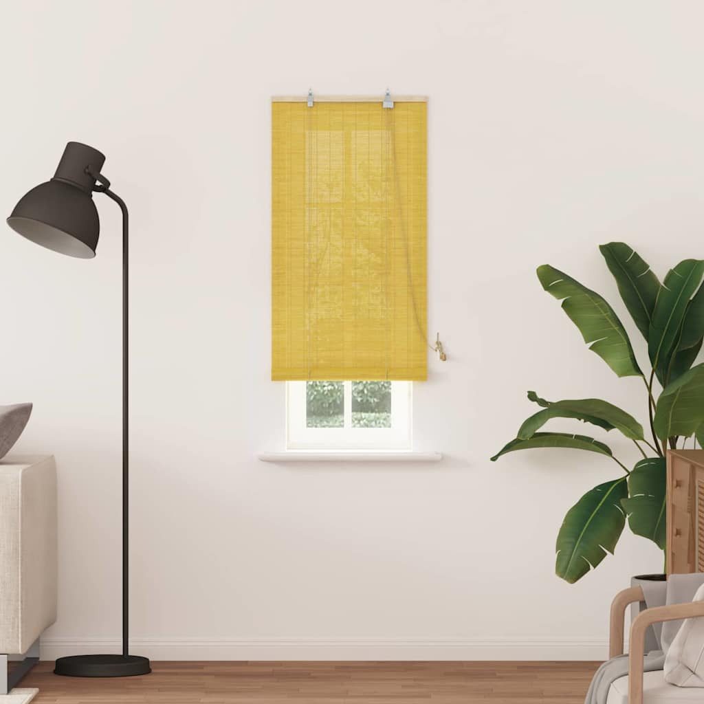 Rollo Rollo Gelb 60 x 220 cm Bambus, vidaXL