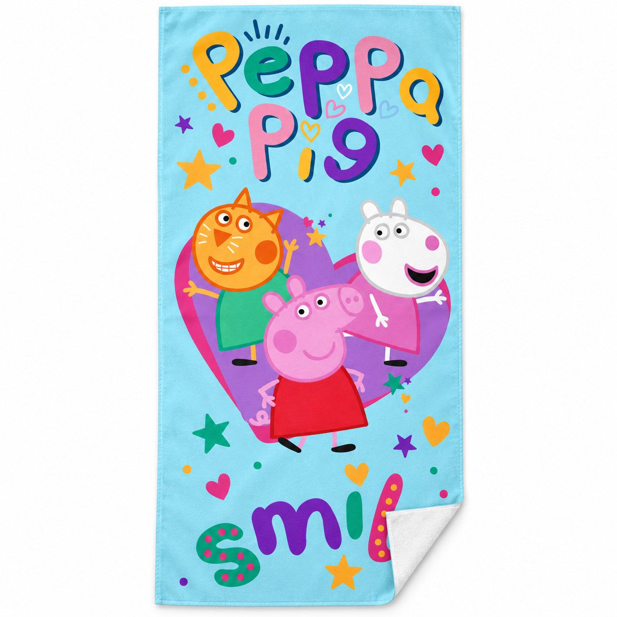Peppa Pig Strandtuch Peppa Wutz Pig Badetuch Strandtuch 70x140 cm 100% Baumwolle