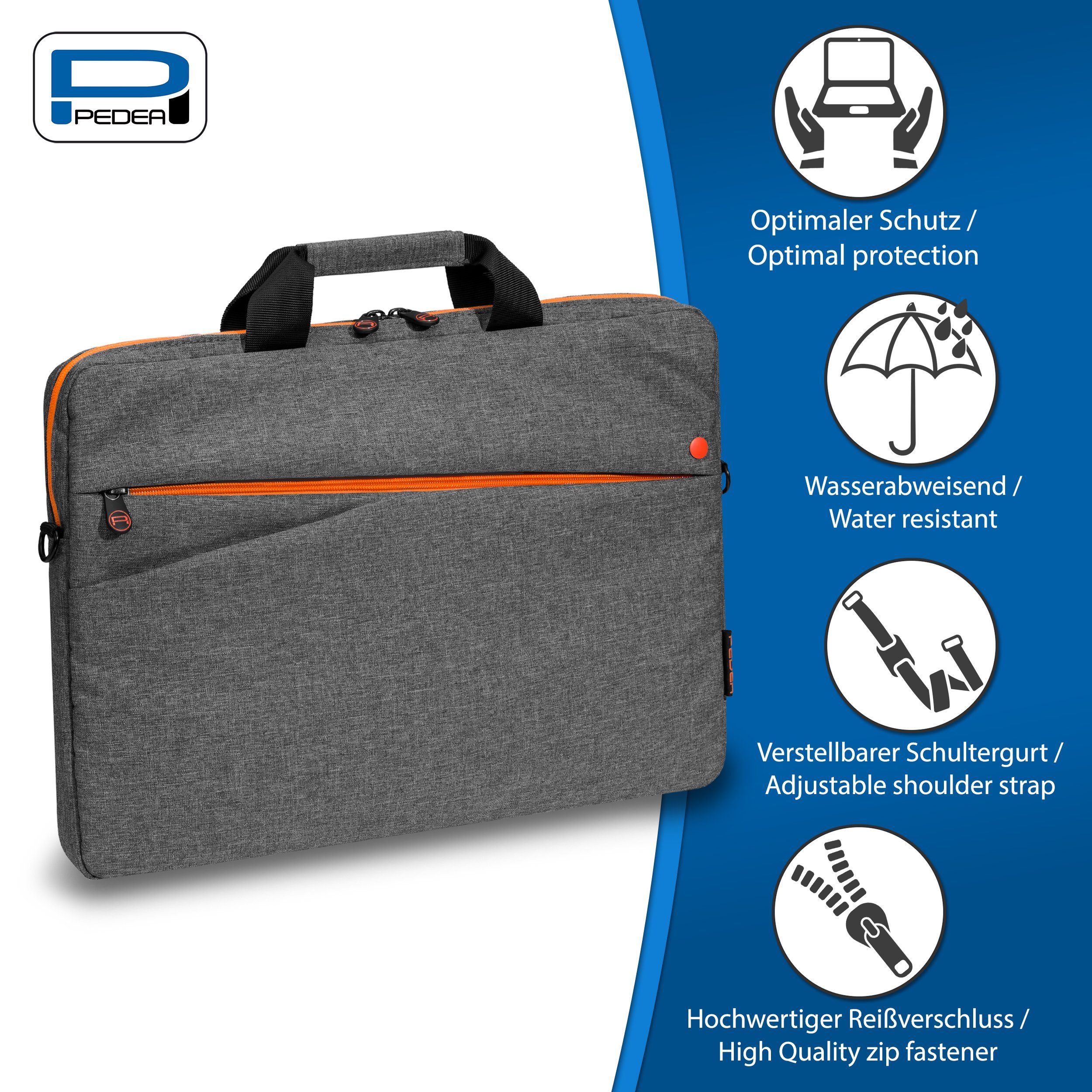 PEDEA Laptoptasche FASHION Umhängetasche mit Polsterung 13,3 / 15,6 / 17,3 günstig online kaufen