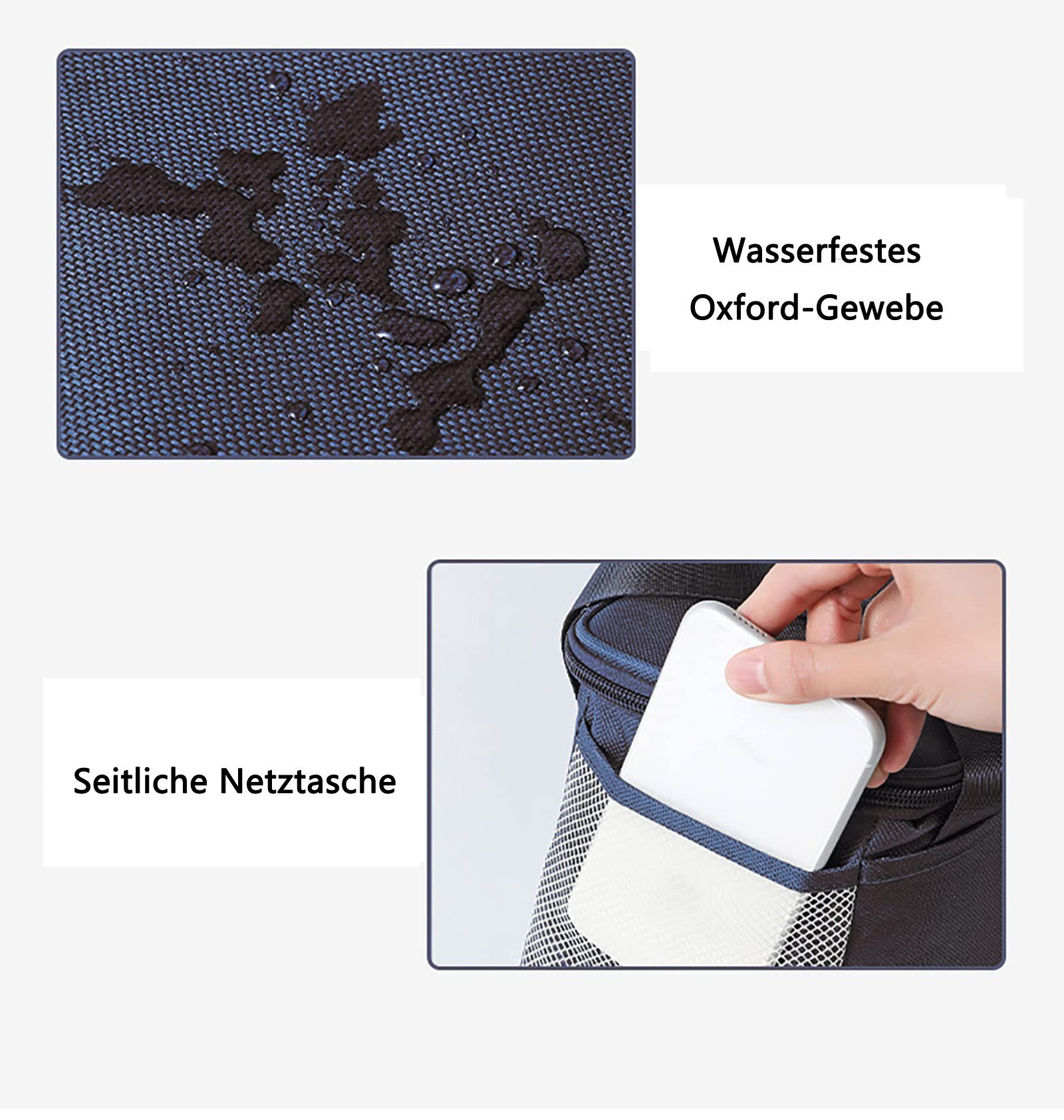 Agger Kühltasche Thermobehälter Kühltasche Faltbar Thermobehälter für Essen, mit Reißverschluss, wassedichtem Material, ideal für Arbeit & Ausflug – Bild 4 von 5