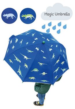 HECKBO Taschenregenschirm Magic Kinder Faltregenschirm Dinosaurier