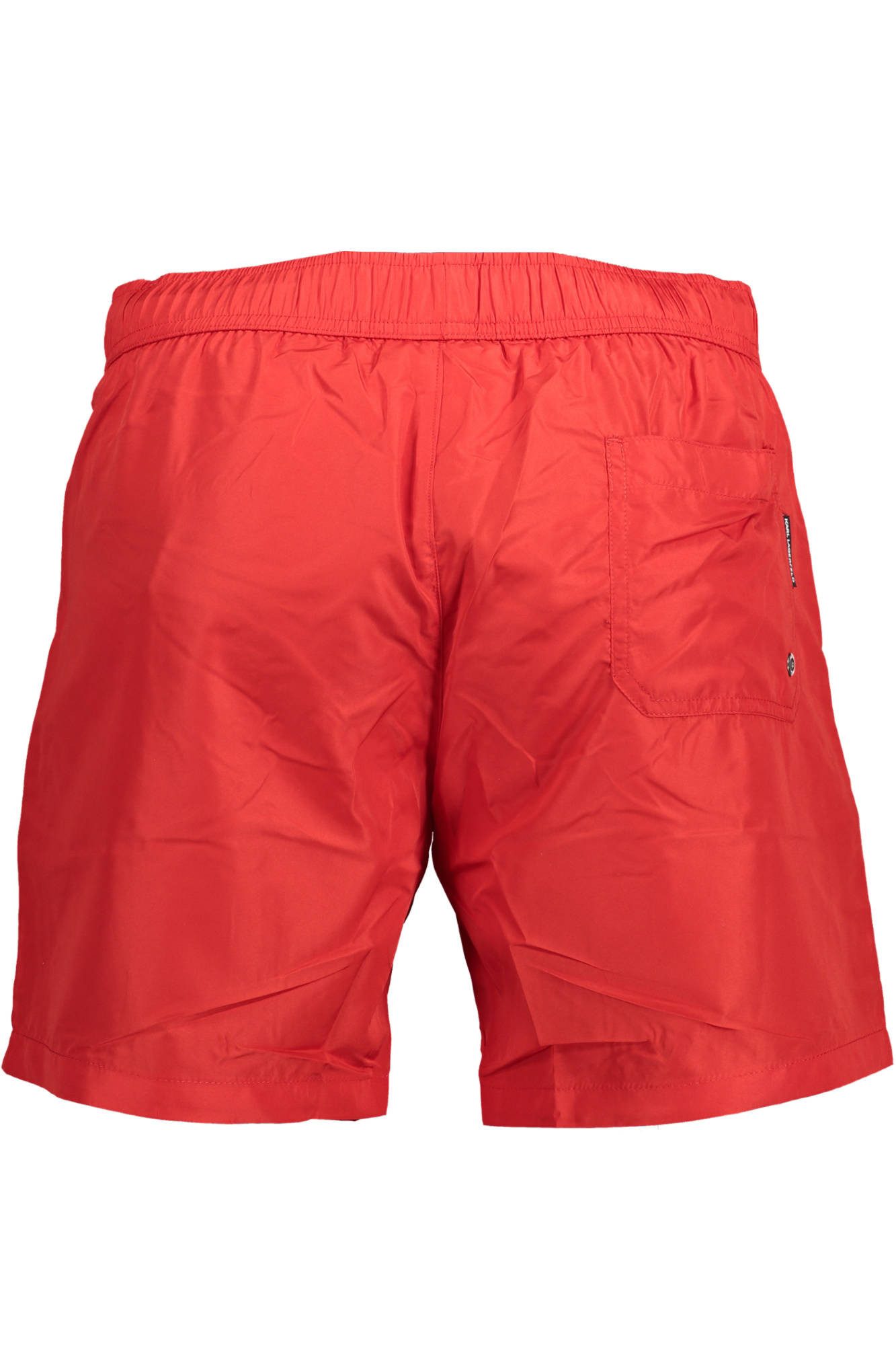 KARL LAGERFELD Badeshorts Stilvolle rote Herren-Badehose mit Logo und elastischem Bund