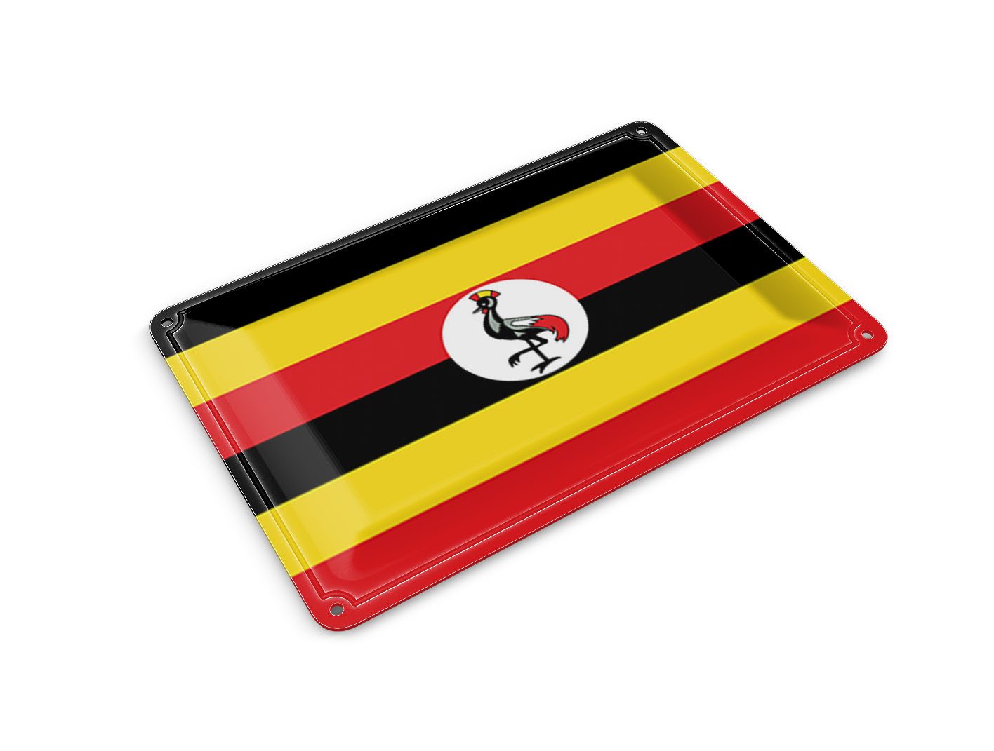 Femer GmbH Postkarte Flagge Ugandas 14x10 cmFlag of Uganda, unfrankiert