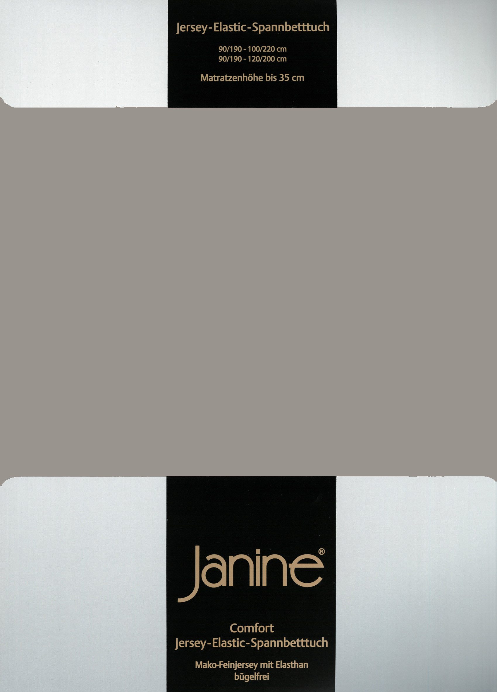 Janine Spannbettlaken ELASTIC 5002 Jersey Bettlaken mit Elasthan, 190 g/m², Jersey-Elasthan, Gummizug: rundum, (1 Stück), für Matratzen bis 35 cm Höhe, 95% Baum – Bild 4 von 5