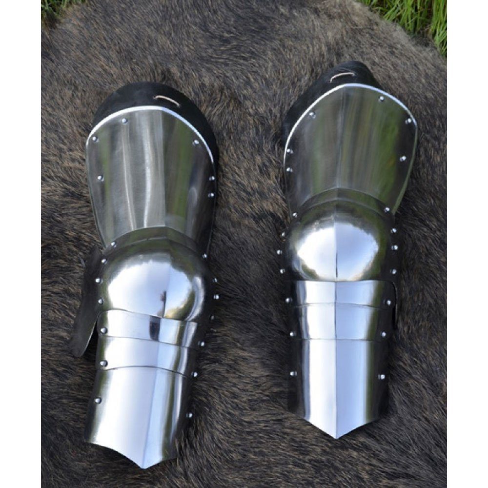Ritter-Kostüm 1 Paar Spätmittelalter-Beinzeug, 1,2 mm Stahl