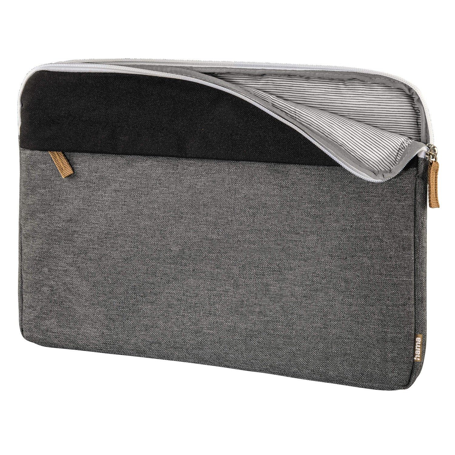 Hama Laptoptasche Notebook-Sleeve Florenz Laptop-Tasche Case Grau (1x Sleeve), Business Hülle Notebook-Fach 13,3" 13,5" 14" 14,2" 14,4" Zoll Laptop