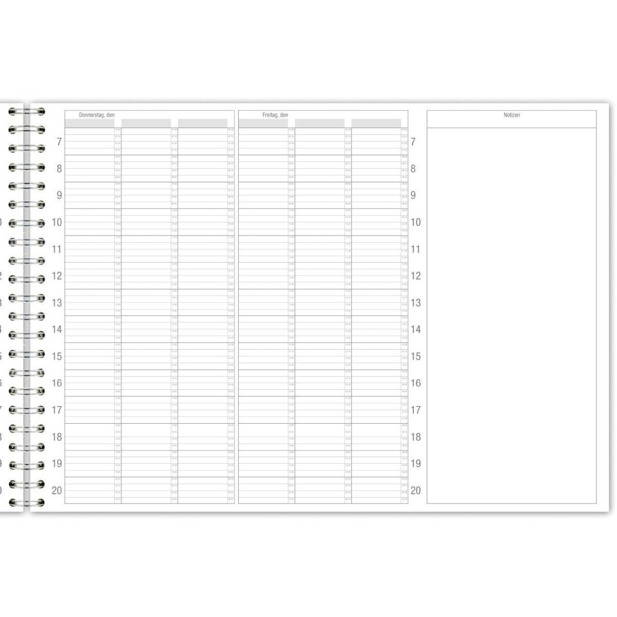 GÜSS Kalender Buchkalender Universalplaner A3 58 Seiten Wire-O-Bindung grau 2027