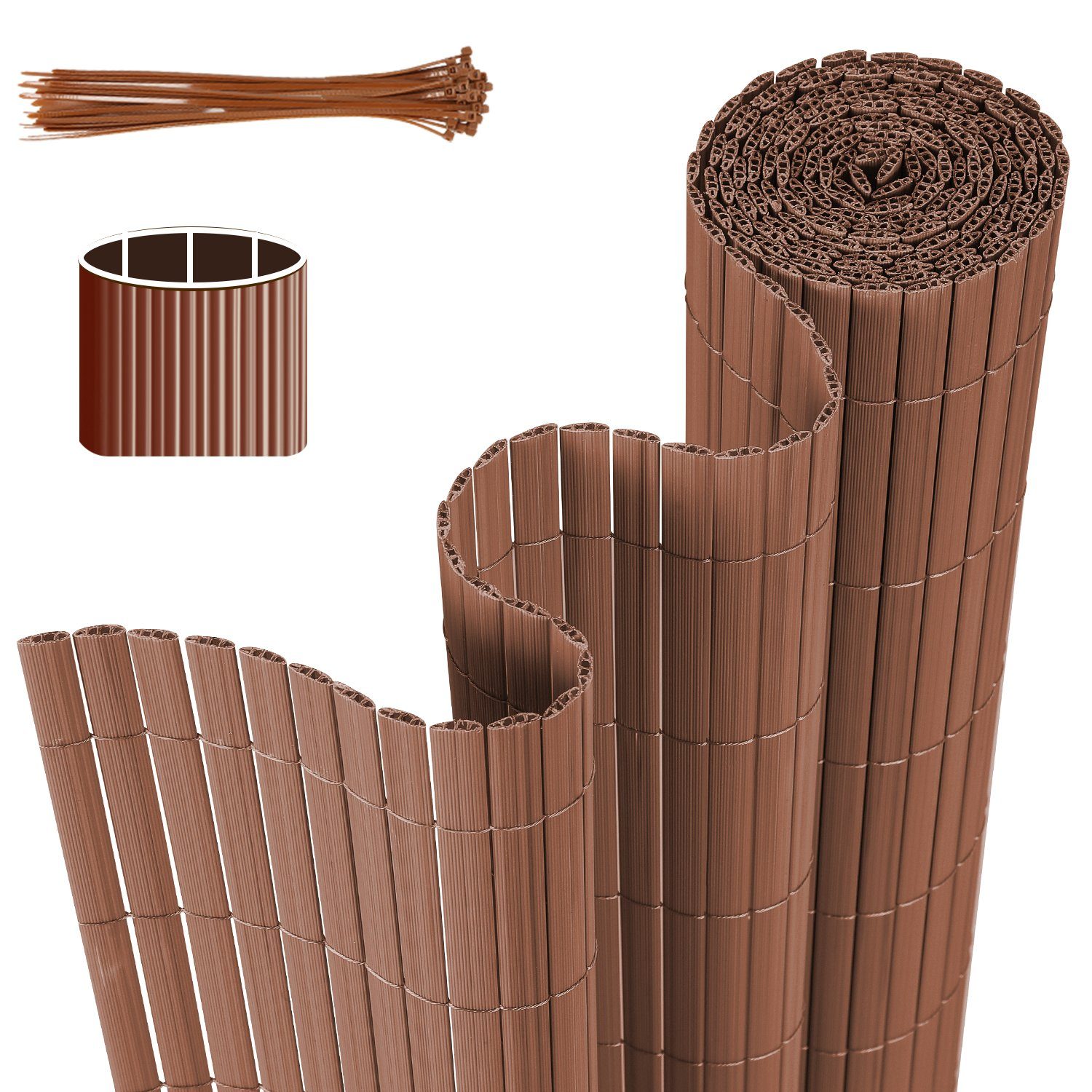 Clanmacy Balkonsichtschutz PVC Sichtschutzmatte Zaun mit günstig online kaufen
