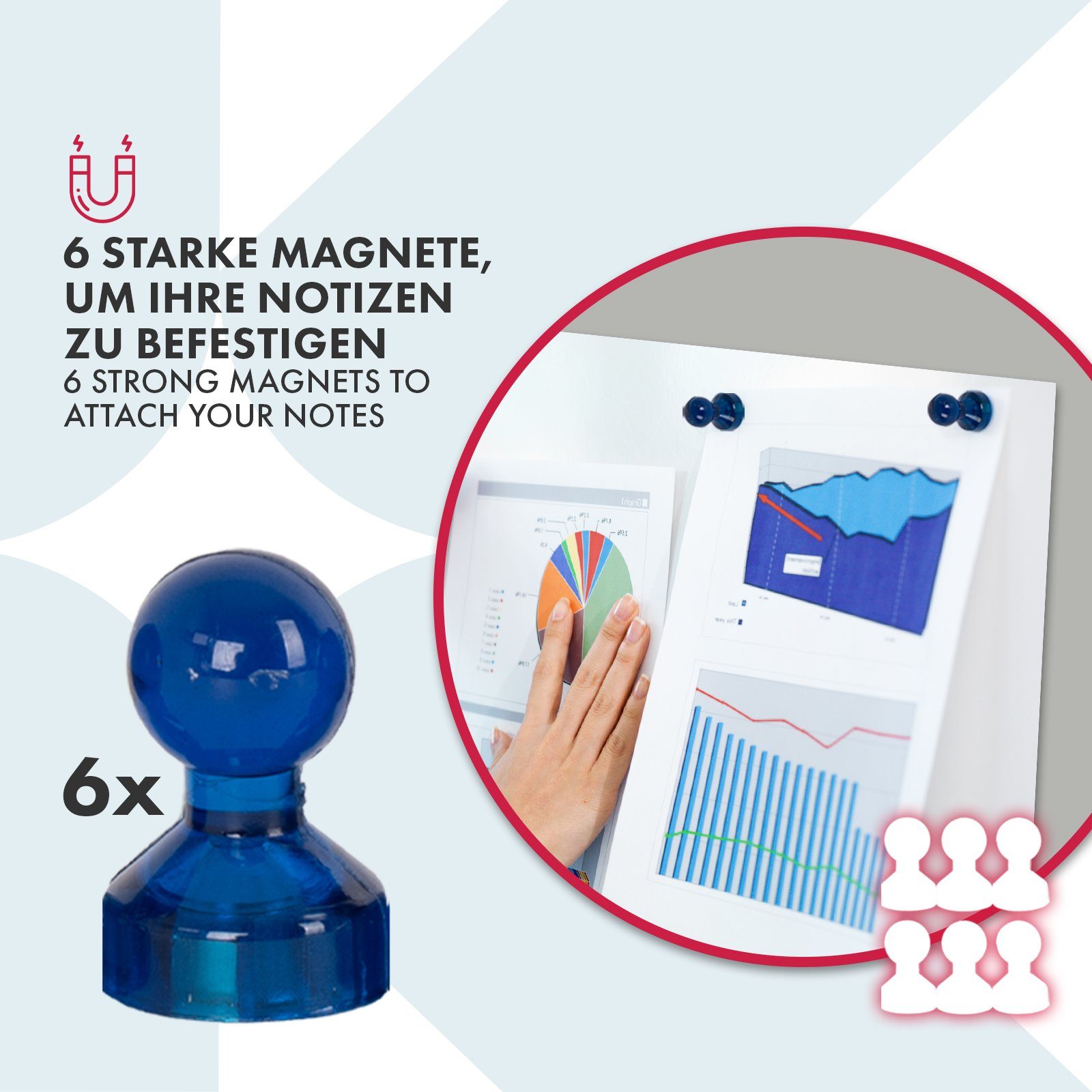 Karat Wandtafel Tafelfolie, Magnetisch & selbstklebend, inkl. Zubehör, In 5 Größen erhältlich