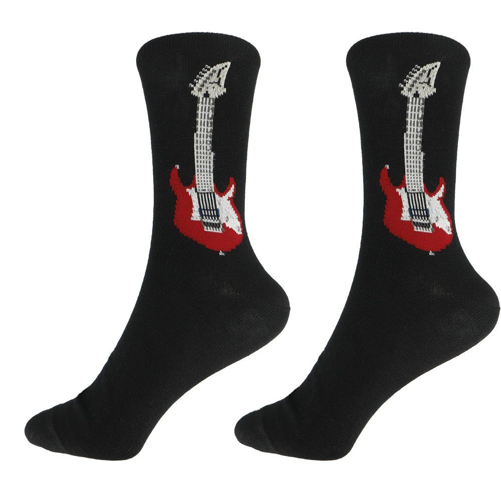 mugesh Freizeitsocken E-Gitarre für Musik-Socken Musiker