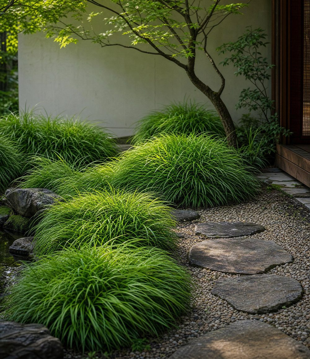 BALDUR Garten Staude Japanisches Berggras Hakonechloa macra, 1 St., Hakonegras, winterhart, mehrjährig, bodendeckend, halbschattig