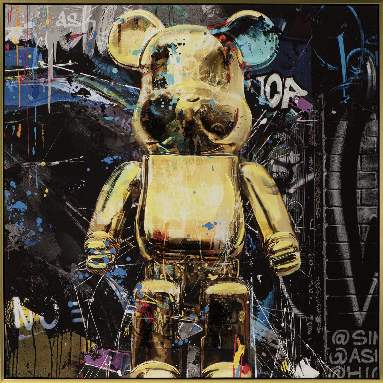 ArtUniverse Gemälde It is a golden bear 80 x 80 cm, Tiermotiv