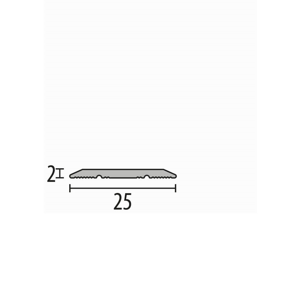 Küberit Übergangsprofil 2 x 25 x 1000 mm Aluminium Übergangsschiene Beige Selbstklebend