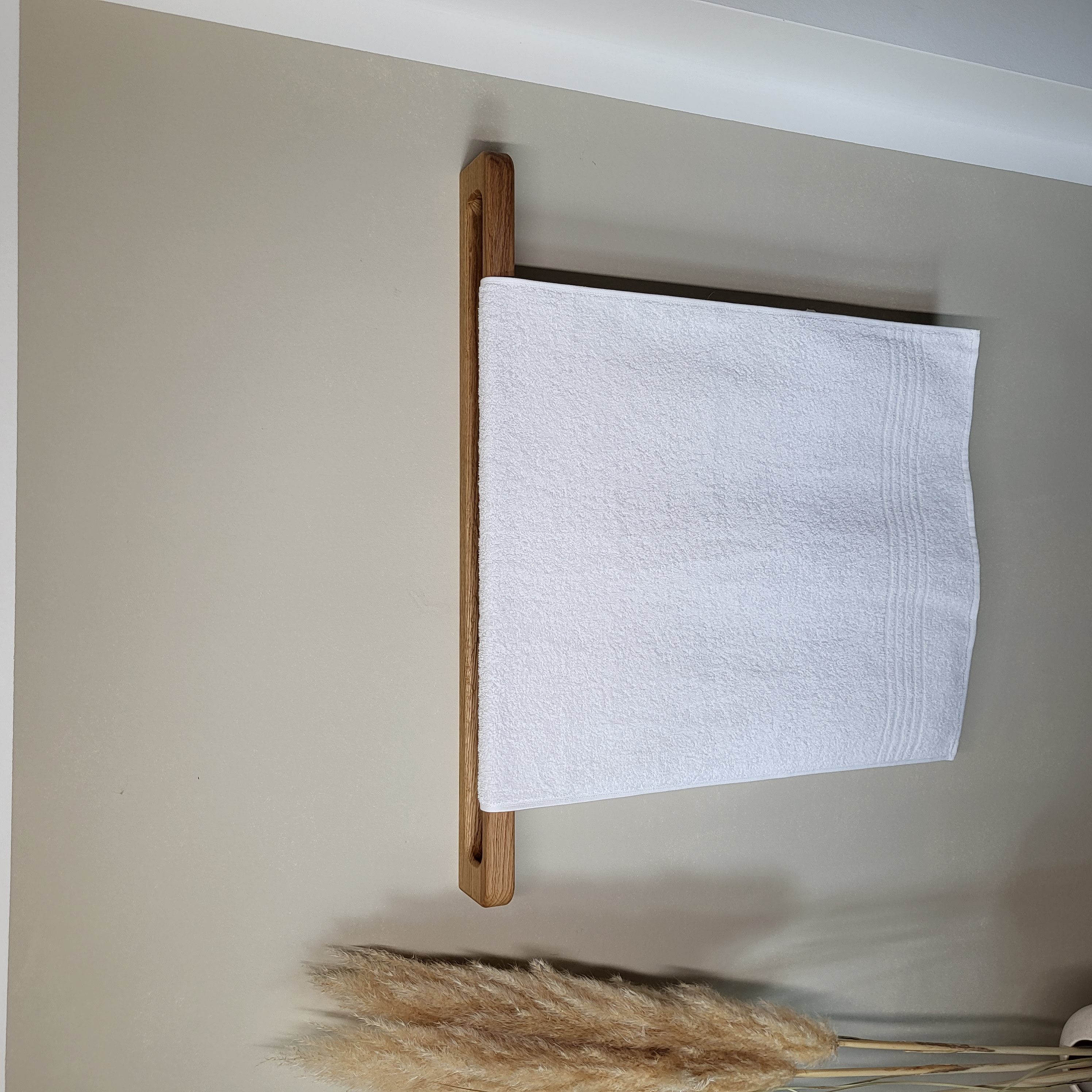 ScandiHooks Handtuchhalter Großer Handtuchhalter aus massivem Eichenholz