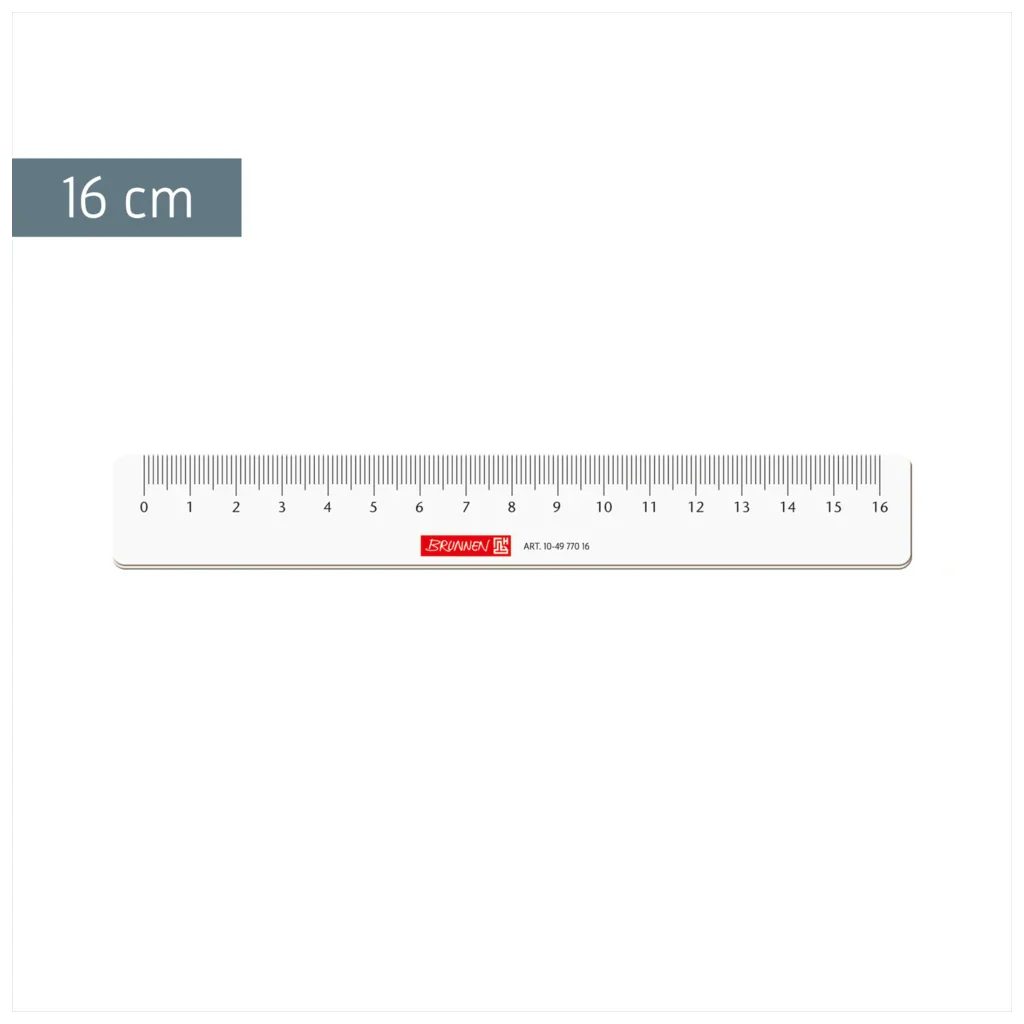 BRUNNEN Lineal BRUNNEN Lineal 16 cm, glasklar, Polystyrol